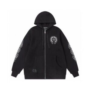 Chrome Hearts Print Zip-Up Sweatshirt Cardigan